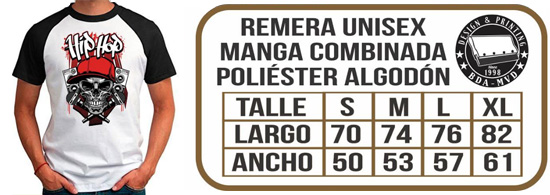 Talles remeras combinadas